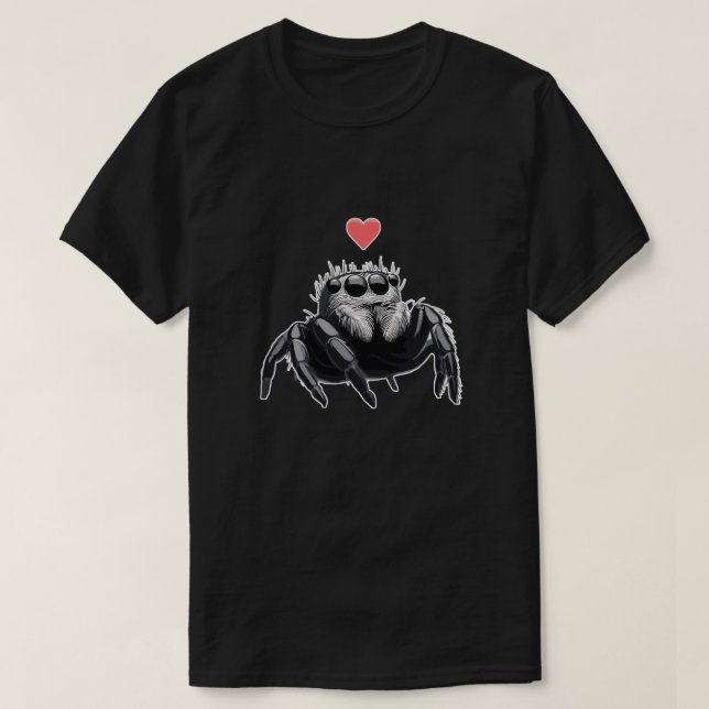Cute jumping spider of love T-Shirt (Design Front)