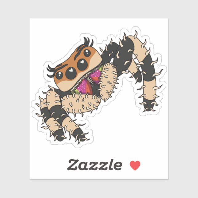 Cute Jumping Spider Sticker (Sheet)