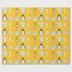 Cute Jungle Animal Wrapping Paper – Animals