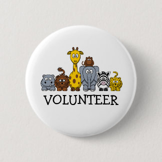 CUTE JUNGLE ANIMALS ADD YOUR TEXT 6 CM ROUND BADGE