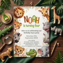 Cute Jungle Animals Birthday
