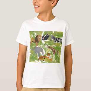 Cute Jungle Animals Safari Boy   Girl T-Shirt