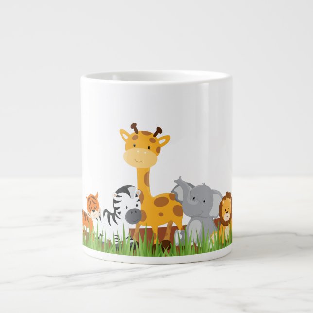 Cute Jungle Baby Animals 	Jumbo Mug (Front)