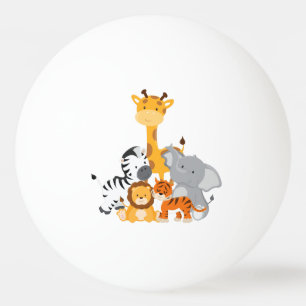 Cute Jungle Baby Animals Ping Pong Ball