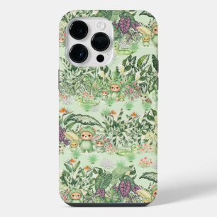 Cute Jungle Bear and Tropical Seamless Pattern iPhone 14 Pro Max Case