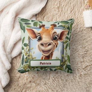 Cute Jungle Giraffe kids unisex  Cushion