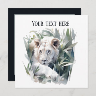 Cute Jungle lion party Invitation