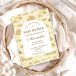 Cute Jungle Safari Baby Shower Invitation<br><div class="desc">A sweet storybook-style safari design featuring gentle watercolor baby animals including lions, giraffes, and elephants surrounded by soft jungle greenery and a delicate botanical background. The warm neutral palette of cream, honey gold, and soft olive creates a timeless nature-inspired aesthetic, while the elegant arched layout provides a beautiful space for...</div>