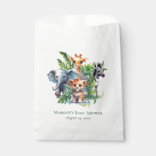 Cute Jungle Safari Tropical Animals Baby Shower Favour Bags