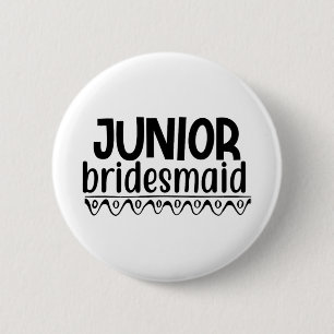 Cute Junior Bridesmaid Wedding Love Bride Marriage 6 Cm Round Badge