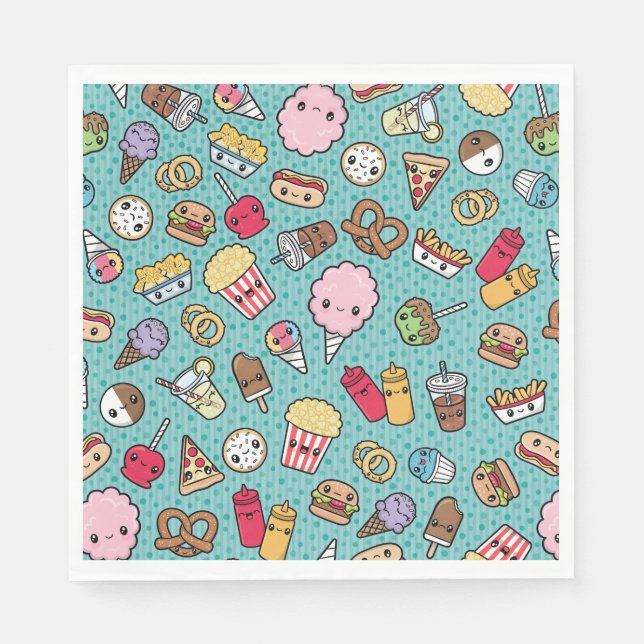 Cute Junk Food Napkin (Front)