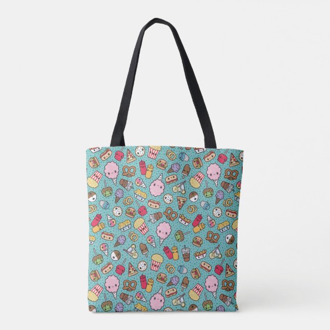 Cute Junk Food Tote Bag (Back)
