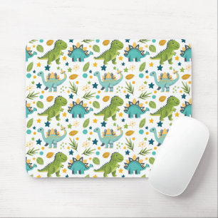Cute Jurassic Dinosaur Pattern Mouse Pad
