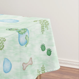 Cute Jurassic Kids Dino Birthday Dinosaur Tablecloth