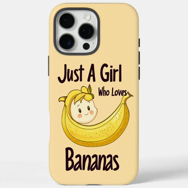 Cute Just A Girl Who Loves Bananas Fruit Lover Case-Mate iPhone Case (Back)
