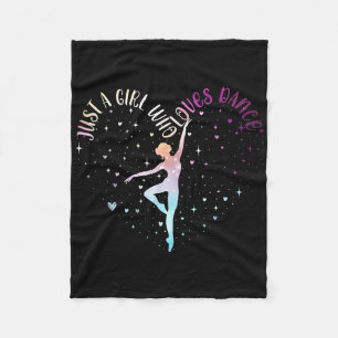 Cute Just A Girl Who Loves Dance Lover 1 Fleece Blanket