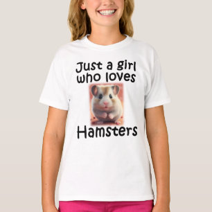 Cute Just A Girl Who Loves Hamsters Hammie Animal T-Shirt