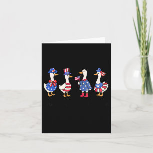 Cute Just A Silly Goose 4th Of July Goose Patrioti Card