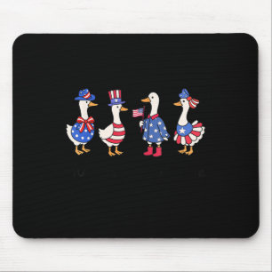 Cute Just A Silly Goose 4th Of July Goose Patrioti Mouse Pad