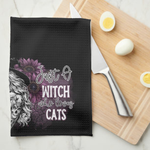 Cute Just A Witch  Tea Towel