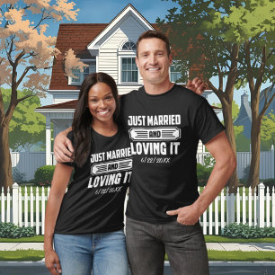 Cute just married add date wedding T-Shirt