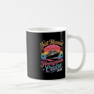 Cute Just Married Honeymoon Cruise 2026 Newlyweds Coffee Mug