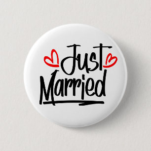 Cute Just Married Wedding Newlywed Bride MRS 6 Cm Round Badge