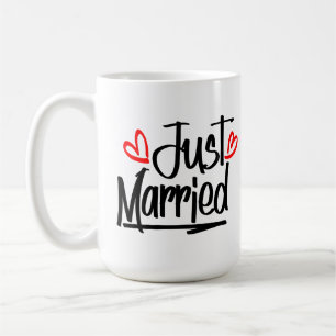 Cute Just Married Wedding Newlywed Bride MRS Coffee Mug