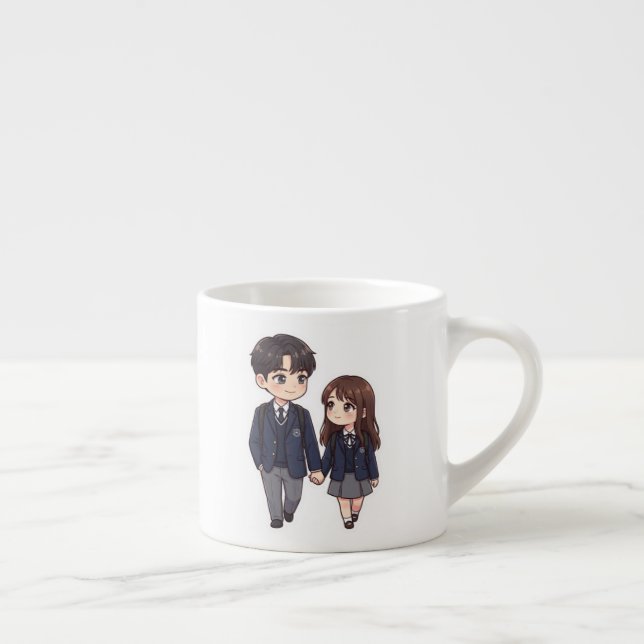 Cute K-Drama School Student Couple Coffee Mug (Right)