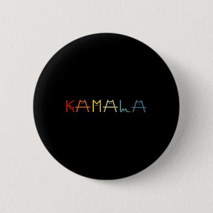 Cute Kamala Harris Cat Vintage Lettering Positive 6 Cm Round Badge