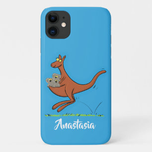 Cute kangaroo and koalas cartoon illustration Case-Mate iPhone case