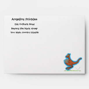 Cute kangaroo and koalas cartoon illustration envelope