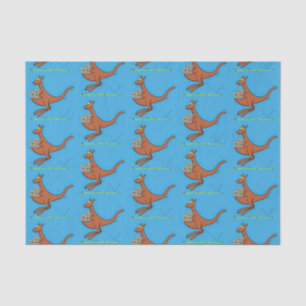 Cute kangaroo and koalas cartoon illustration tissue paper