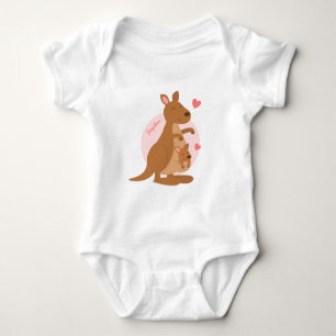 Cute Kangaroo Baby Joey Baby Bodysuit