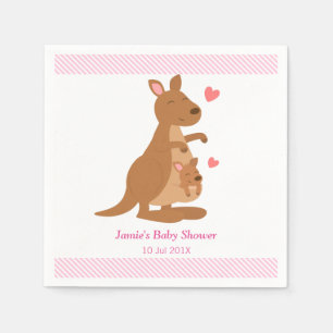 Cute Kangaroo Baby Shower Party Napkin