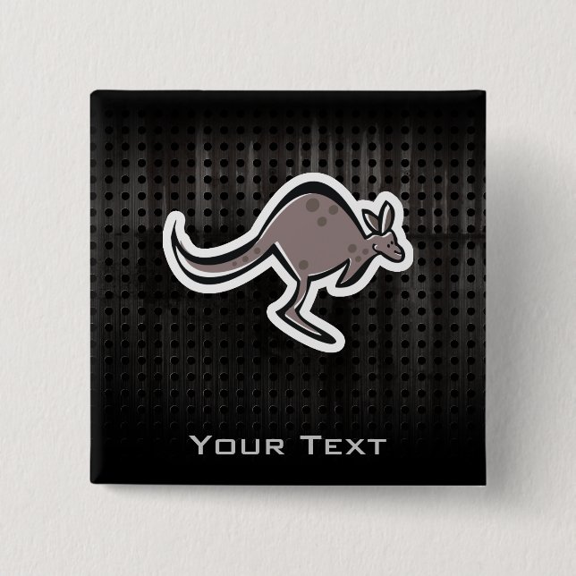 Cute Kangaroo; Cool 15 Cm Square Badge (Front)