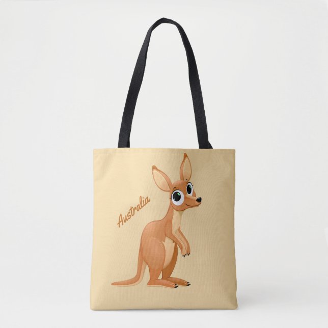 Cute Kangaroo custom text bags (Front)