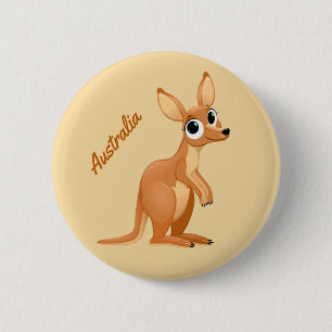 Cute Kangaroo custom text buttons