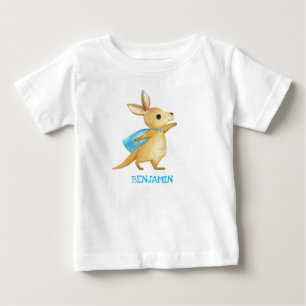 Cute Kangaroo - Customised Baby Name Top Tshirt
