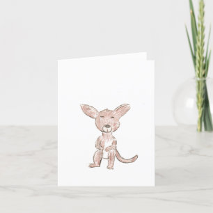 Cute kangaroo thank you card