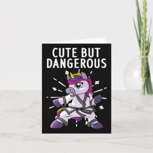 Cute Karate Art For Women Girl Black Belt Martial  Card