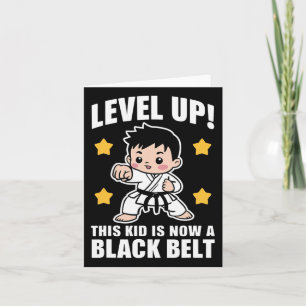 Cute Karate Black Belt Achievement Boys Kids  Card