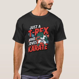 Cute Karate Dinosaur- Japanese Martial Arts T-Shirt