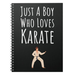 Cute Karate Gifts For Baby Boys Kids Martial Arts Notebook