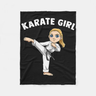 Cute Karate Girl - Karate Fighter Daughter Fleece Blanket