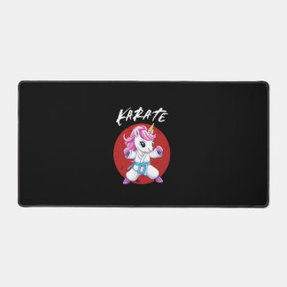 Cute Karate Kid Unicorn Long Sleeve T-Shirt Desk Mat