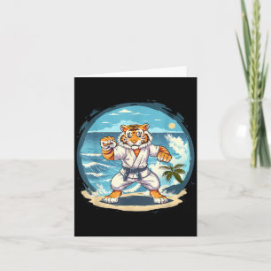 Cute Karate Tiger Jiu-Jitsu Kickboxing Taekwondo Card