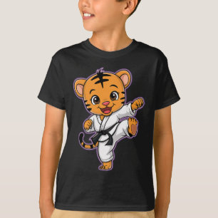 Cute Karate Tiger Martial Arts Funny For Kids Boys T-Shirt