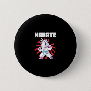 Cute Karate Unicorn Karate Japanese Martial Arts T 6 Cm Round Badge