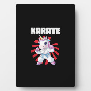Cute Karate Unicorn Karate Japanese Martial Arts T Plaque
